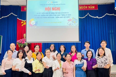 Phòng GD&ĐT TP. Tân Uyên (Bình Dương) tổ chức Hội nghị Sơ kết triển khai Thư viện số DLib K12 và trao giải Tuần lễ Đọc Sách